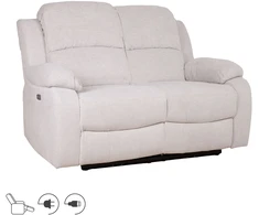 Home4You Reglaineris-sofa su elektrinių mechanizmu FELICIA 2-vietų Natūrali balta