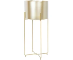 Home4You Vazonas DEIA GOLD L 24,5x23,5xH57cm Auksinė
