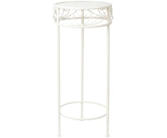Home4You Gėlių stovas SANDY D30xH70cm, antikvarinis baltas