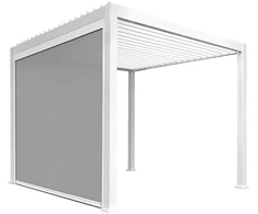 Home4You Ištraukiamas ekranas pavėsinei MIRADOR-111 4 m, baltas/šviesiai pilkas