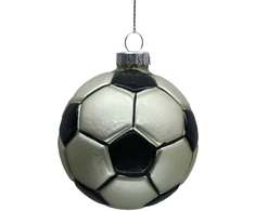Home4You Kalėdinis papuošalas JOY FOOTBALL D7.5cm, stiklas