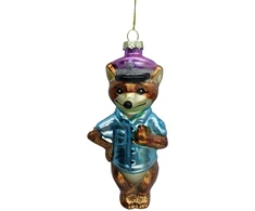 Home4You Kalėdinis papuošalas JOY FOX 14,8 cm, stiklas
