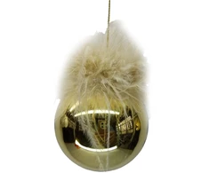 Home4You Kalėdinis papuošalas JOY GOLDY D8cm, stiklas