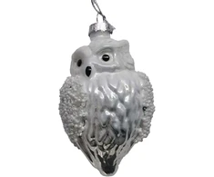 Home4You Kalėdinis papuošalas JOY OWLY 10,5 cm, stiklas