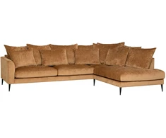 Home4You Kampinė sofa LARTES dešinioji kampinė, ruda