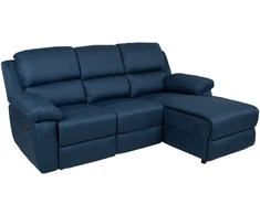 Home4You Kampinė sofa BERIT RC, tamsiai mėlyna