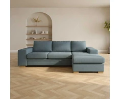 Home4You Kampinė sofa DAGMAR šviesiai mėlyna