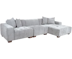 Home4You Kampinė sofa COLLINS KK, šviesiai pilka