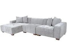 Home4You Kampinė sofa DAHLIA KK, šviesiai pilka