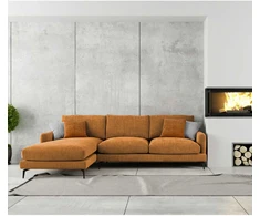 Home4You Kampinė sofa DAISY DK, ruda