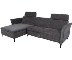 Home4You Kampinė sofa DAYTON LC, elektrinis atlošas, tamsiai pilka