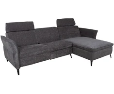 Home4You Kampinė sofa DAYTON RC, elektrinis atlošas, tamsiai pilka