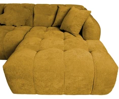 Home4You Kampinė sofa FORTE U-shape Rusvai Geltona, Kairinis Kampas