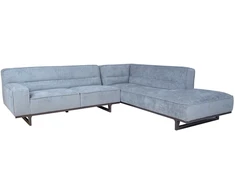 Home4You Kampinė sofa HASSO RC Sidabrinė pilka