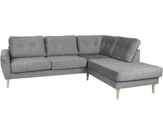 Home4You Kampinė sofa HEIVI RC pilka aksominė