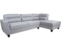 Home4You Kampinė sofa HELSINKI DK, šviesiai pilka