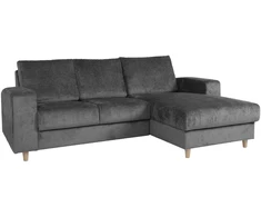 Home4You Kampinė sofa KARL RC Pilka, 240x154 cm, Dešininė pusė