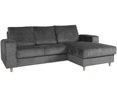 Home4You Kampinė sofa KARL RC Pilka, 240x154 cm, Dešininė pusė