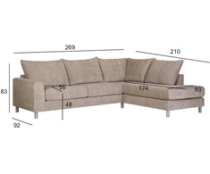Home4You Kampinė sofa LEILA RC