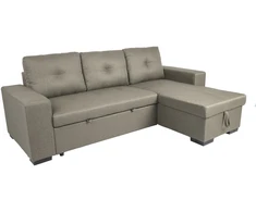 Home4You Kampinė sofa-lova CARITA, smėlio