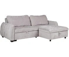 Home4You Kampinė sofa-lova CLOUD šviesiai pilka
