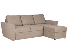 Home4You Kampinė sofa-lova INGA, smėlio spalvos