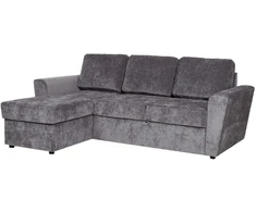Sofa Home4You Kampinis miegamasis sofos komplektas „INGA“, grafito pilkos spalvos