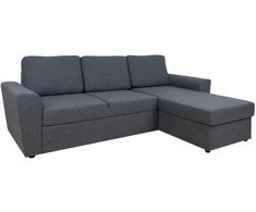 Home4You Kampinė sofa lova INGMAR, tamsiai pilka