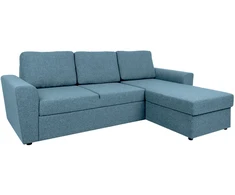 Home4You Kampinė sofa lova INGMAR, šviesiai mėlyna