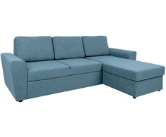 Home4You Kampinė sofa lova INGMAR, šviesiai mėlyna