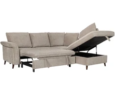 Home4You Kampinė sofa-lova LINDY RC Šviesiai ruda