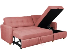 Home4You Rožinė Kampinė sofa-lova WAIOLA rožinė