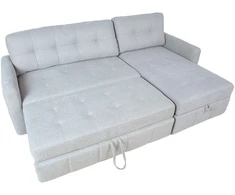 Home4You Kampinė sofa-lova WAIOLA pilka