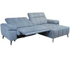 Home4You Elektrinė Kampinė sofa LUZERN dešinioji kampinė, melsva