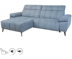 Home4You Elektrinė kampinė sofa LUZERN kairysis kampinis