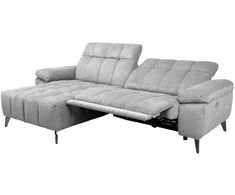 Home4You Kampinė sofa LUZERN LC, elektrinė, šviesiai pilka