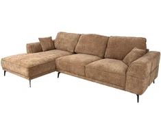 Home4You Kampinė sofa OLIVIA LC, smėlio spalvos