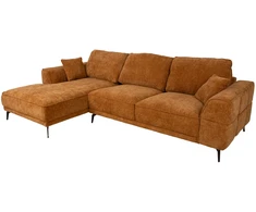 Home4You Kampinė sofa OLIVIA KK, ruda
