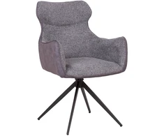 Home4You Chair CHANA swivel, pilkas