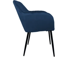 Home4You Mėlyna Chair EVELIN dark mėlynas velvet