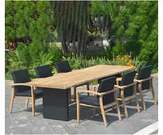 Home4You Kėdė ROYAL 64x65xH90, sėdynė: paminkštinta juoda tekstilė, rėmas: tikmedis, apdaila: nušveista, nealyvuota