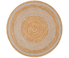Home4You Carpet SELITA kilimas D100cm, natūralus/pilkas
