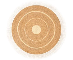 Home4You Carpet Kilimas SELITA D100cm, natūralus su kutais