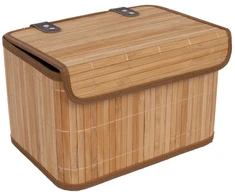 Home4You Krepšelis MAX BAMBOO 36x27xH22cm, su dangteliu
