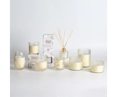 Home4You Kvapnioji žvakė stiklinėje NATURE Žalias H10,8cm, gaivaus aromato