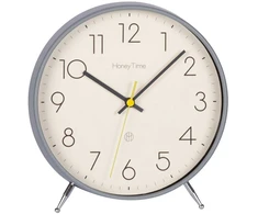 Home4You Laikrodis TIMELINE, aukštis 21,8 cm, pilkas