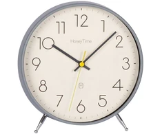 Home4You Laikrodis TIMELINE, aukštis 21,8 cm, pilkas