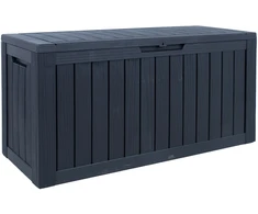 Home4You Sandėliavimo dėžė BOMM 117,5×47,5xH59cm/300L, juodas plastikas