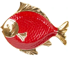 Home4You Lėkštė GOLDFISH 44x36cm, raudona