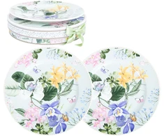 Home4You Lėkštės MIA FLORA 19cm 2vnt dovanų dėžutėje